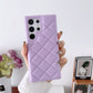 Diamond Plaid Phone Case Leather Phone Protective Case - Diamond Plaid Leather Phone Case for Stylish Protection