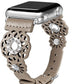 Diamond-studded Layer Leather Smart Watch Strap Leather - Diamond-Studded Leather Smart Watch Strap for All