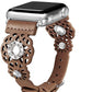 Diamond-studded Layer Leather Smart Watch Strap Leather - Diamond-Studded Leather Smart Watch Strap for All