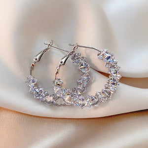 Diamond HSLA1833 Silver Gold Earrings for Women in the United States - Shiny So Fab Even Diamonds Are Jealous united