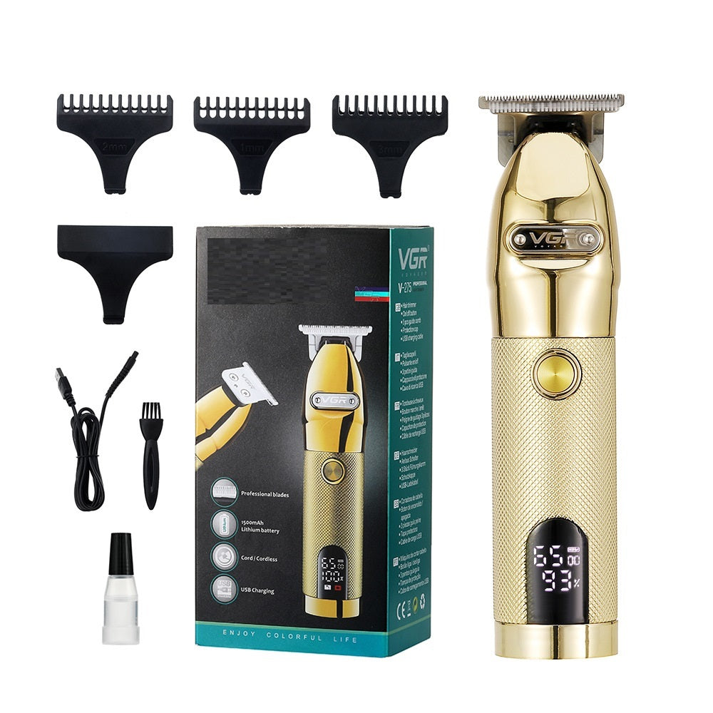 Digital Display Charging Metal Clippers Hair Trimmers with Washable Blade - Teleplus lcd digital display charging metal