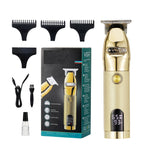 Digital Display Charging Metal Clippers Hair Trimmers with Washable Blade - Teleplus lcd digital display charging metal