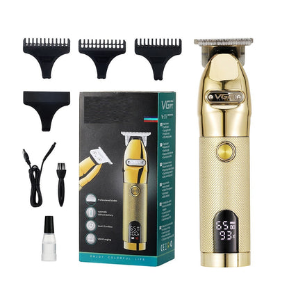 Digital Display Charging Metal Clippers Hair Trimmers with Washable Blade - Teleplus lcd digital display charging metal