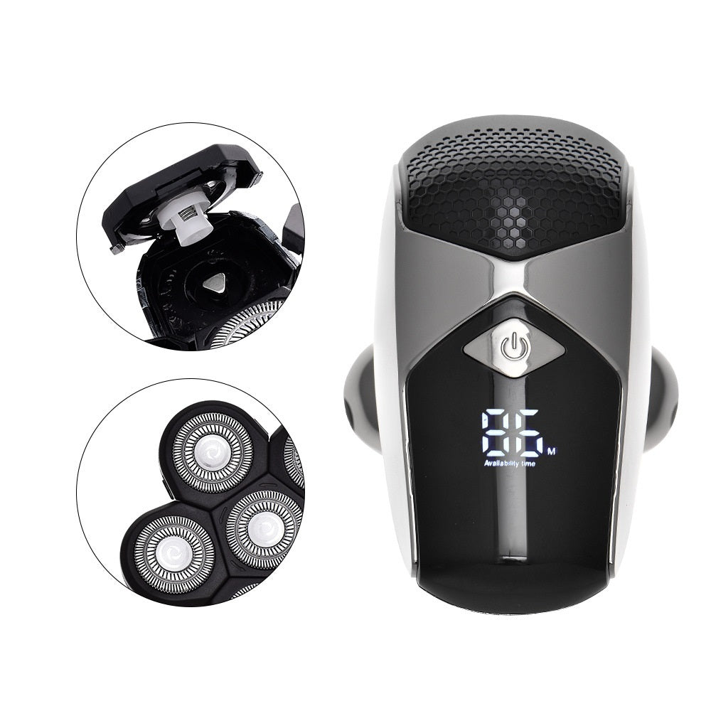 Digital Display Electric Shaver with Power Charging and Fully Washable Design - Teleplus shaver electric digital display