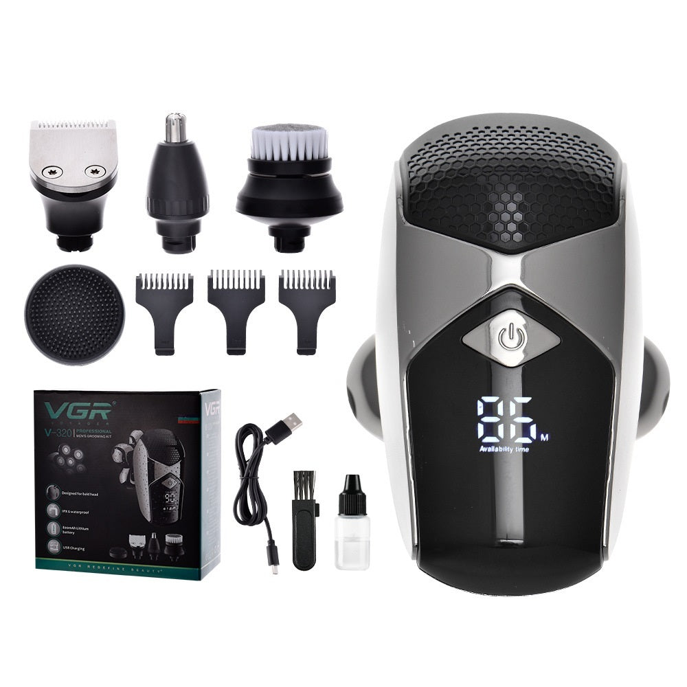 Digital Display Electric Shaver with Power Charging and Fully Washable Design - Teleplus shaver electric digital display
