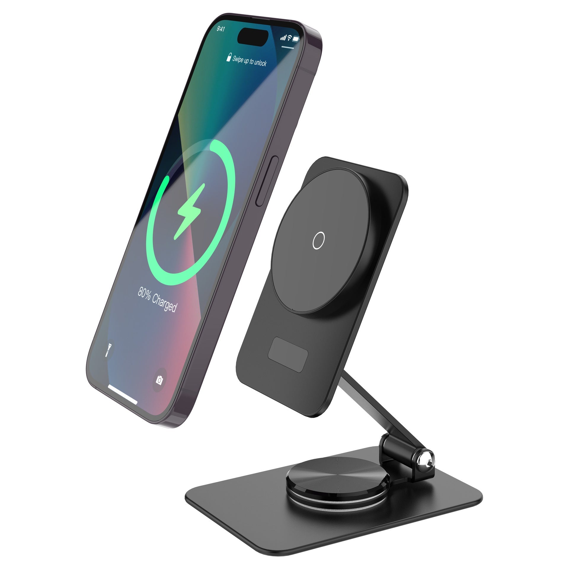 Digital Magnetic Wireless Charger 15W - Zap Your Tech with the 15W Wireless Charger