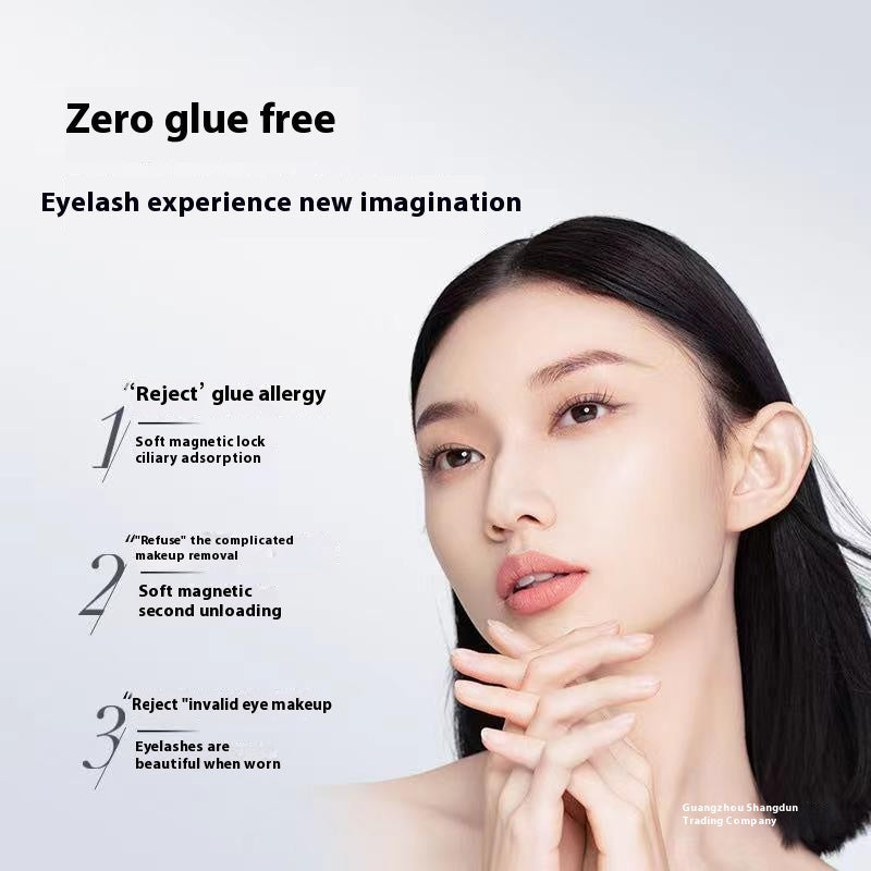 Disposable Delicate Eye Lashes with Magnetic Suction and Zero Glue Design - magnetic suction false eyelashes zero glue