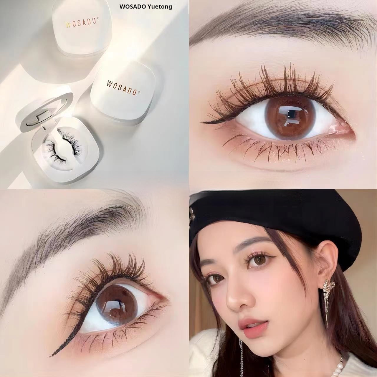 Disposable Delicate Eye Lashes with Magnetic Suction and Zero Glue Design - magnetic suction false eyelashes zero glue