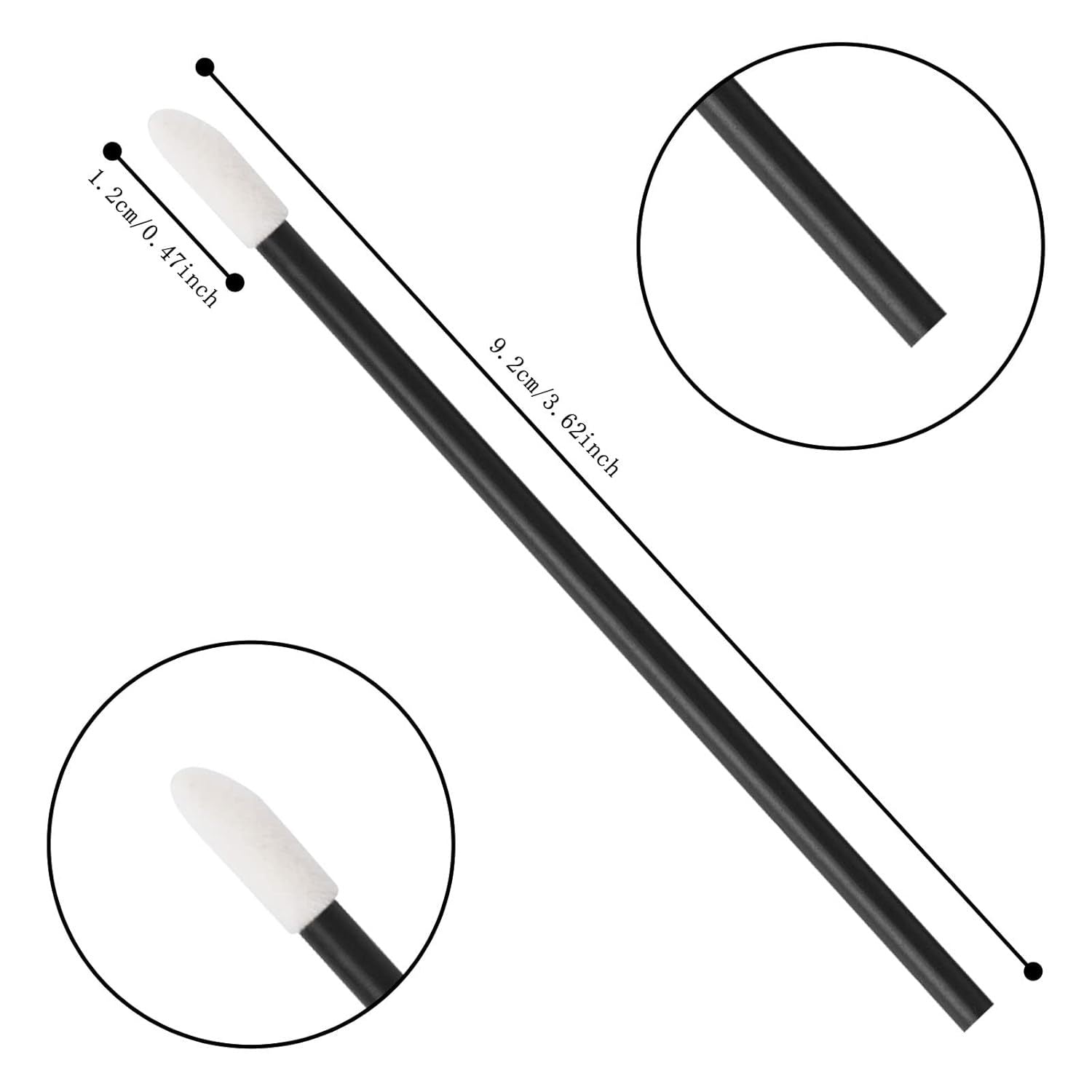 Disposable Lip Wands Soft Flocked Applicators for Gloss and Makeup - Teleplus lip wands disposable applicators soft