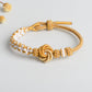 Diy Hand-woven Knot Bracelet Peach Blossom Knot Carrying Strap Wearable Shipping Beading Accessories Bracelet - Peach