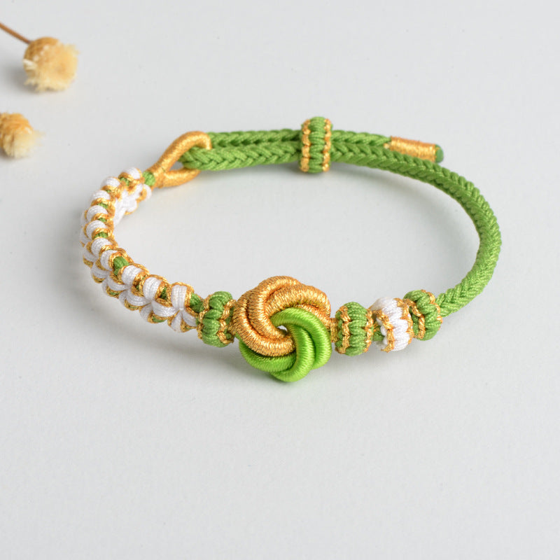 Diy Hand-woven Knot Bracelet Peach Blossom Knot Carrying Strap Wearable Shipping Beading Accessories Bracelet - Peach