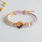 Diy Hand-woven Knot Bracelet Peach Blossom Knot Carrying Strap Wearable Shipping Beading Accessories Bracelet - Peach