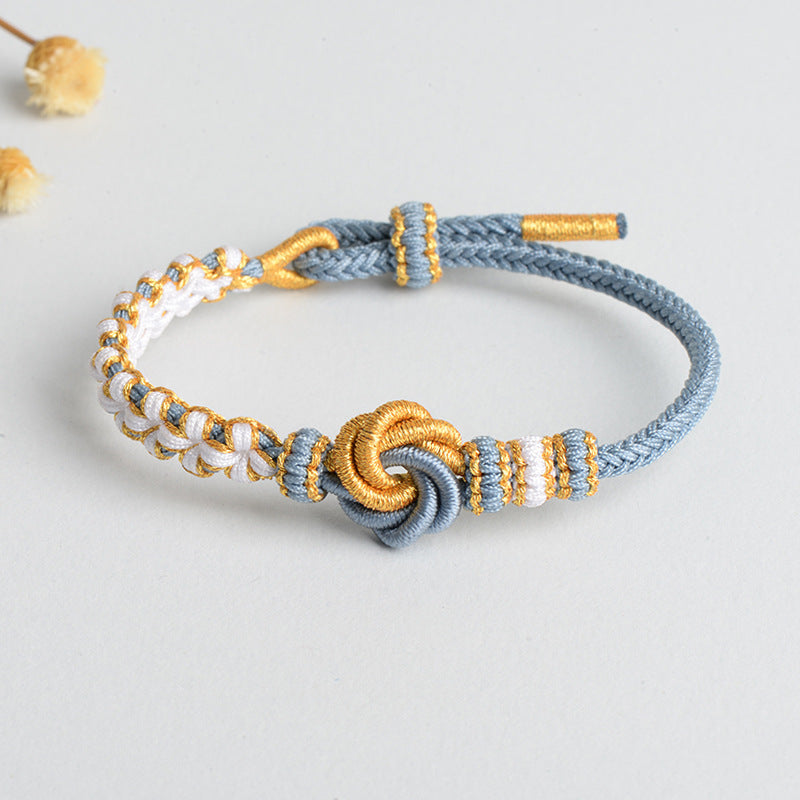 Diy Hand-woven Knot Bracelet Peach Blossom Knot Carrying Strap Wearable Shipping Beading Accessories Bracelet - Peach