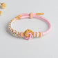 Diy Hand-woven Knot Bracelet Peach Blossom Knot Carrying Strap Wearable Shipping Beading Accessories Bracelet - Peach