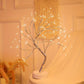 DIY LED Mini Christmas Tree with Copper Wire Garland and Warm White Lights - Teleplus Night Light led night light mini