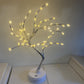 DIY LED Mini Christmas Tree with Copper Wire Garland and Warm White Lights - Teleplus Night Light led night light mini
