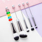 DIY Metal Handle Beaded Makeup Brush Set with Fiber Bristles - Diy diy metal handle beaded makeup brush