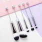 DIY Metal Handle Beaded Makeup Brush Set with Fiber Bristles - Diy diy metal handle beaded makeup brush