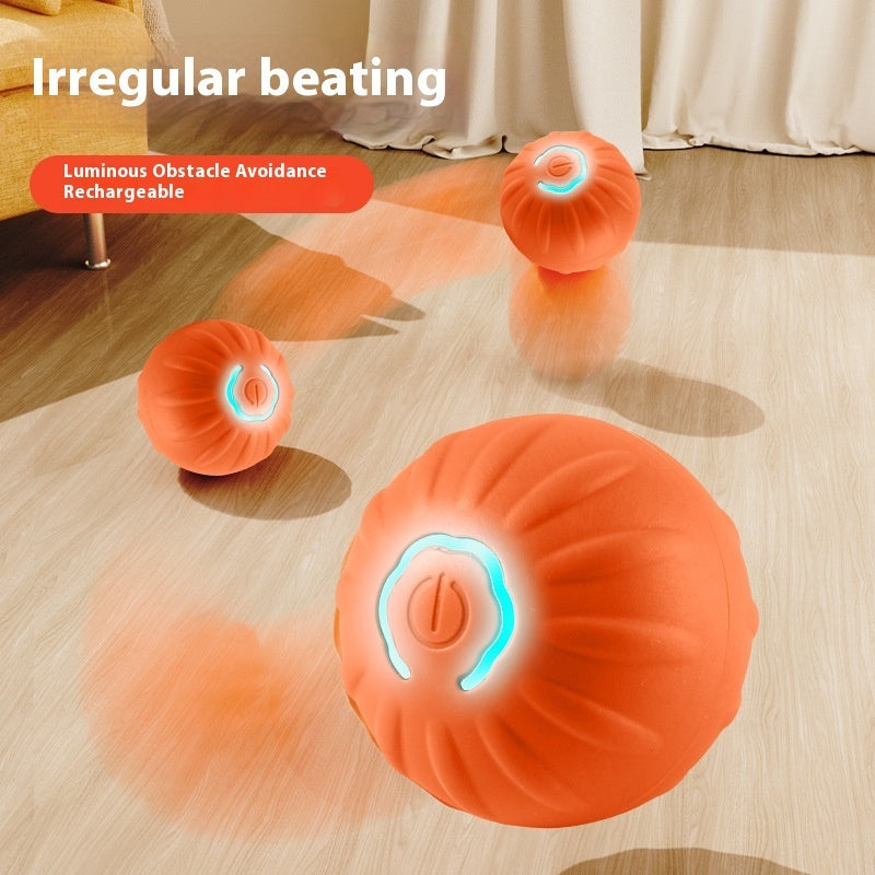 Dog Ball Convex TPR Pet Toy with Data Cable Blue or Orange for Dogs - [dog ball convex]