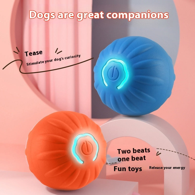 Dog Ball Convex TPR Pet Toy with Data Cable Blue or Orange for Dogs - [dog ball convex]