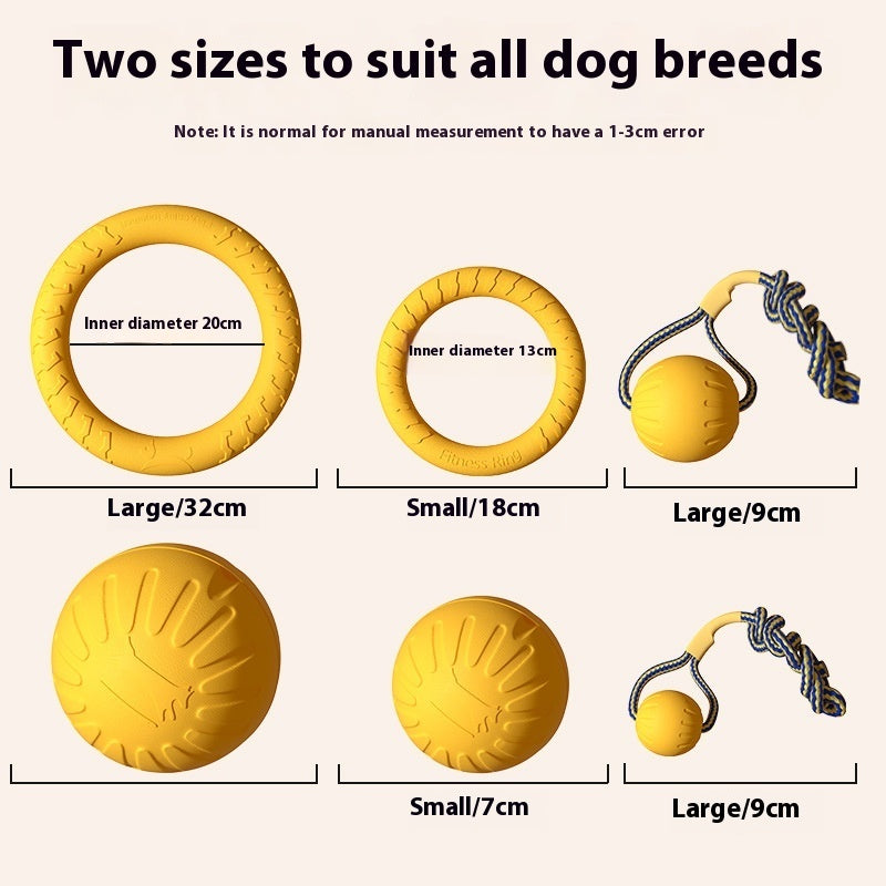 Dog Chewing Rope Pull Ring Solid Ball Frisbee Interactive Pet Toy Set - Teleplus dog chewing rope pull ring solid ball