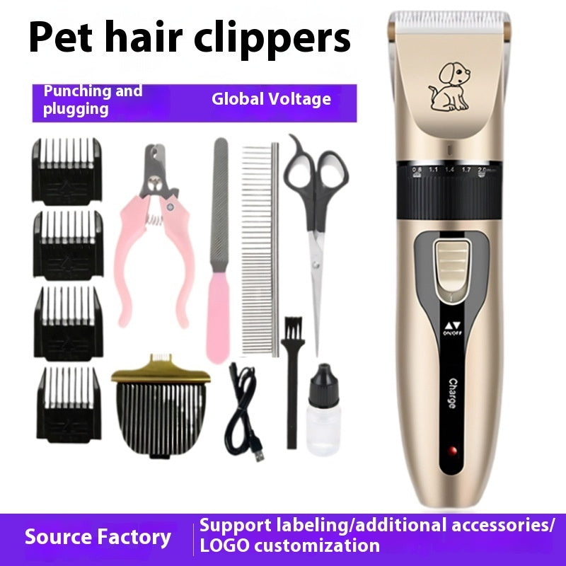 Dog Grooming Scissors Set Stainless Steel Pet Nail Clipper and Comb Kit - Clippers