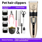 Dog Grooming Scissors Set Stainless Steel Pet Nail Clipper and Comb Kit - Clippers