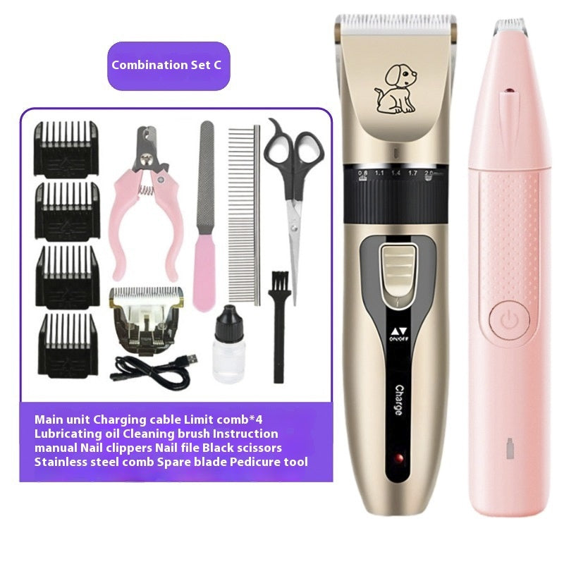 Dog Grooming Scissors Set Stainless Steel Pet Nail Clipper and Comb Kit - Clippers