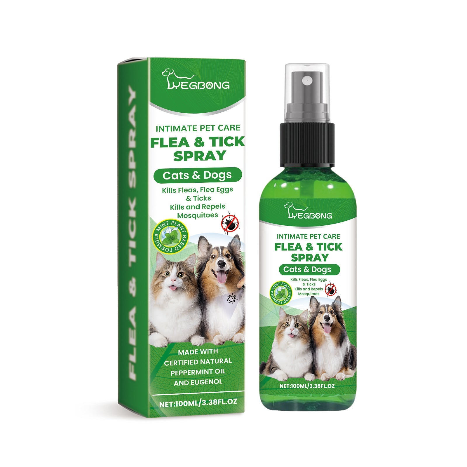 Dog Insect Repellent Spray 100ml Natural Flea and Tick Protection - insect repellent
