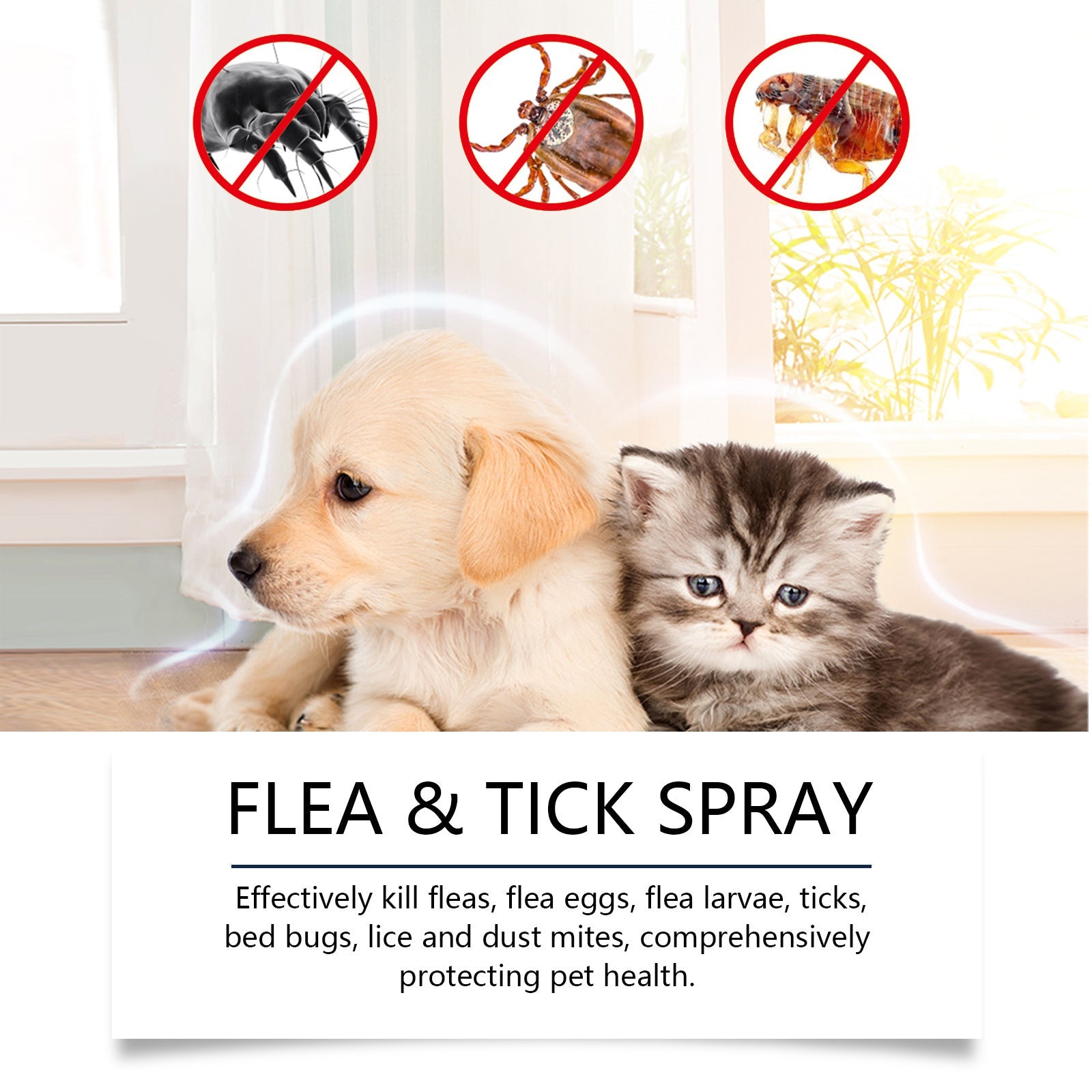 Dog Insect Repellent Spray 100ml Natural Flea and Tick Protection - insect repellent