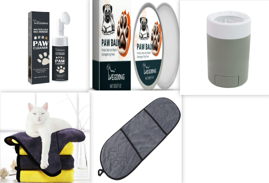 Dog Paw Care Solution Kit with Claw Paste Foot Washing Cup and Towels - Teleplus care solution