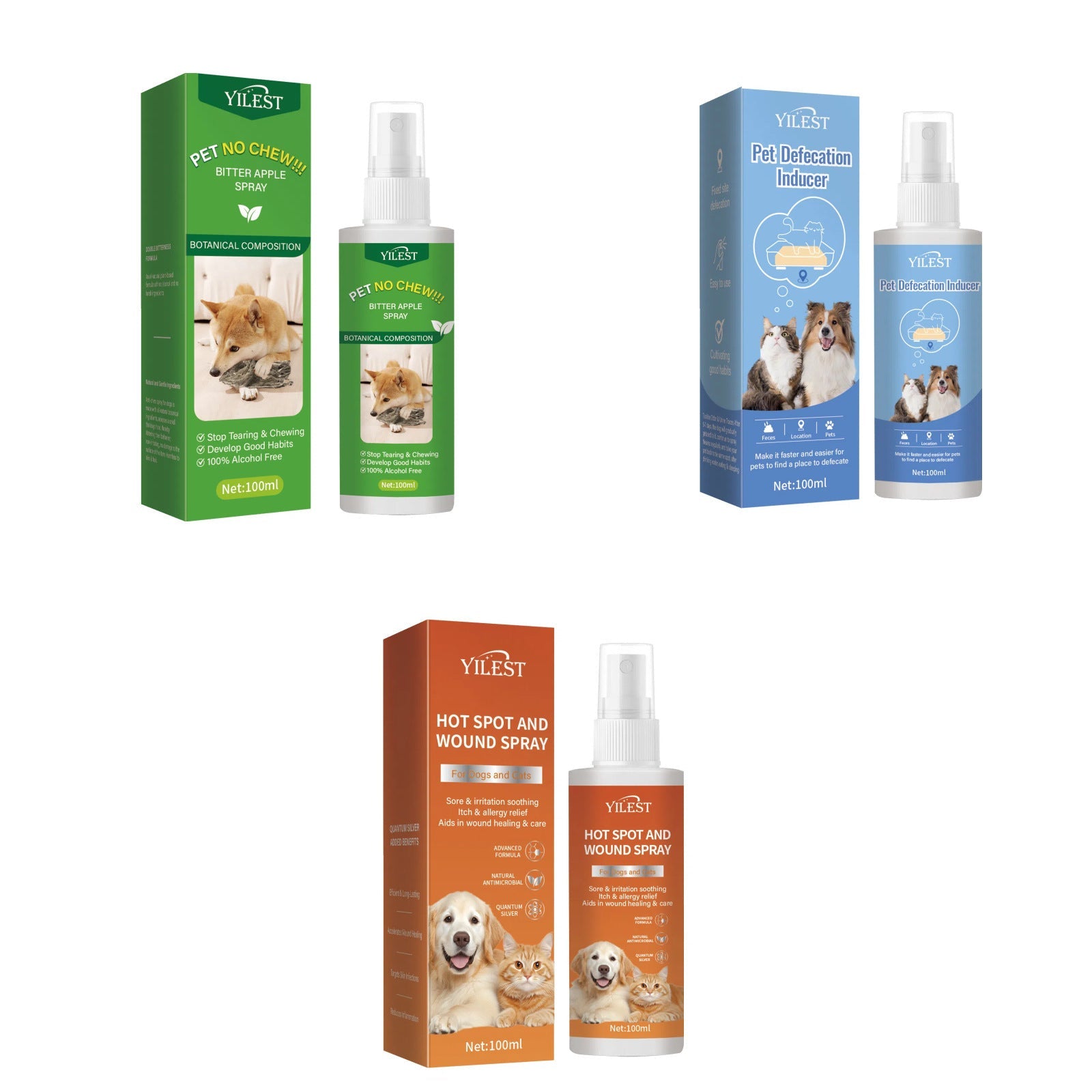 Dog Spray 100ml Pet Immune Bite Stool Inducer Hot Mark Training Solution - Telepluscomtr spray