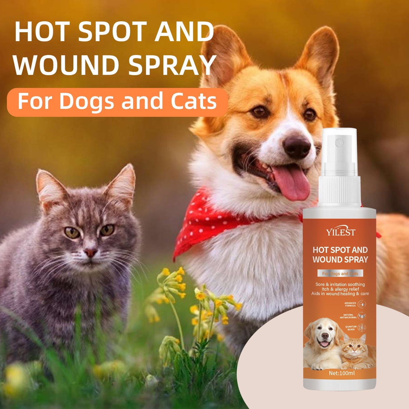 Dog Spray 100ml Pet Immune Bite Stool Inducer Hot Mark Training Solution - Telepluscomtr spray