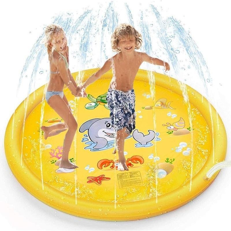 Dog Water Spray Pad Outdoor Splash Toy for Pets Summer Cooling Mat - Teleplus water spray