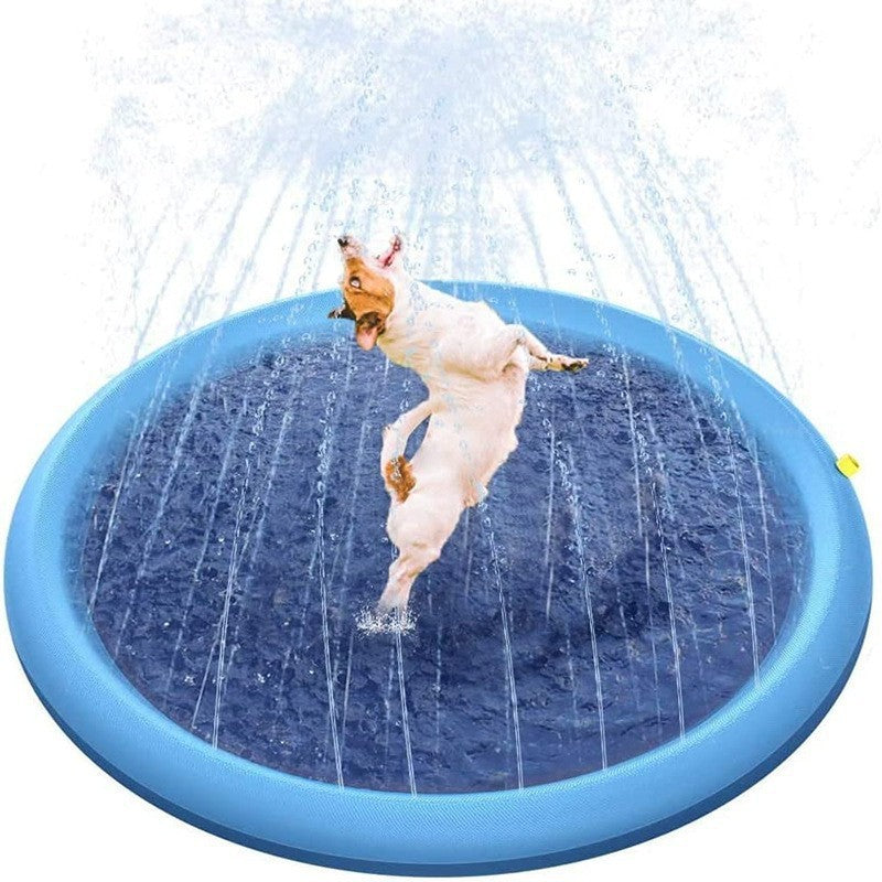 Dog Water Spray Pad Outdoor Splash Toy for Pets Summer Cooling Mat - Teleplus water spray