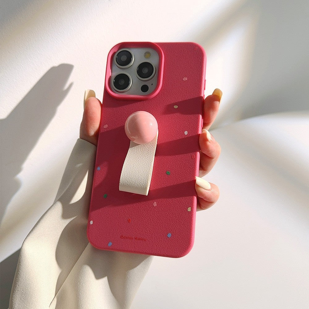 Dopamine Polka Dot Stereo Ring Soft Shell for Apple Shockproof and Heat Resistance - Teleplus dopamine polka dot stereo