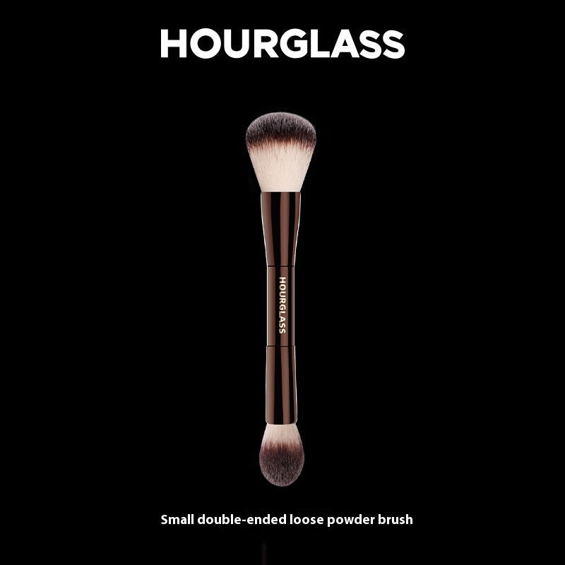 Double-ended makeup powder brush and toothbrush handle with aluminum tube - Teleplus Double-Ended Makeup Brush