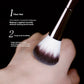 Double-ended makeup powder brush and toothbrush handle with aluminum tube - Teleplus Double-Ended Makeup Brush