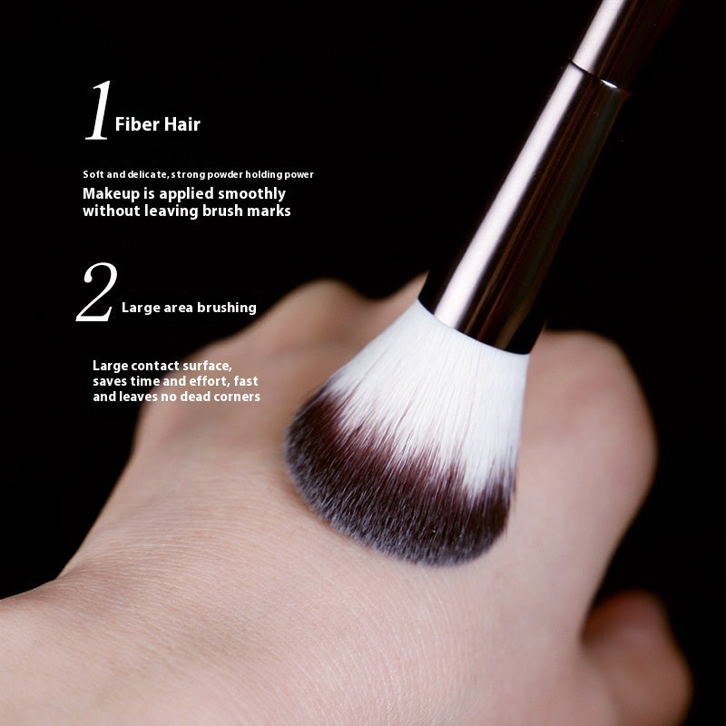 Double-ended makeup powder brush and toothbrush handle with aluminum tube - Teleplus Double-Ended Makeup Brush