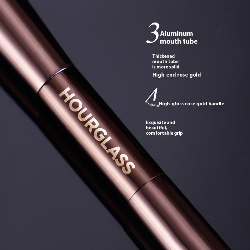 Double-ended makeup powder brush and toothbrush handle with aluminum tube - Teleplus Double-Ended Makeup Brush