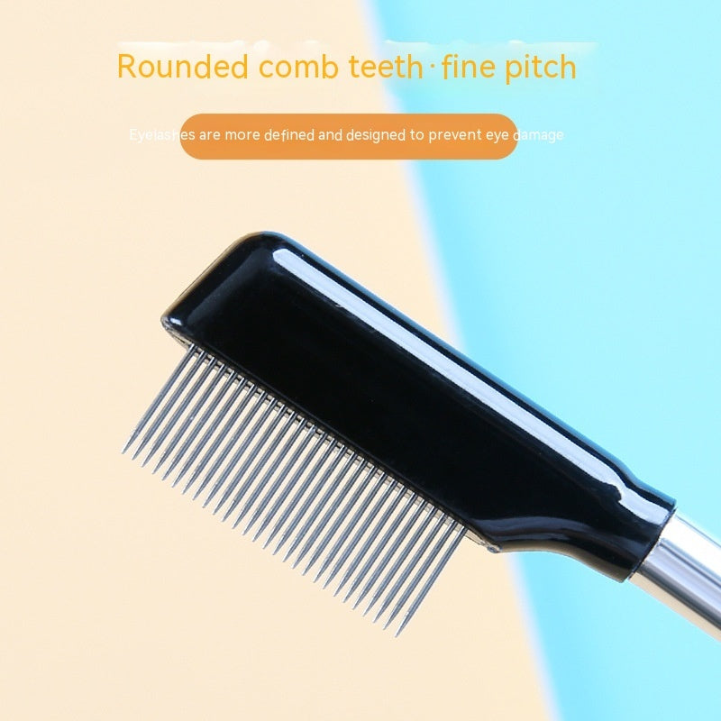 Double-Headed Lash Comb Mascara Brush with Steel Needle Tool - Teleplus steel needle lash comb mascara