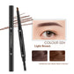 Double-Headed Waterproof Automatically Rotate Eyebrow Pencil in Light Brown - Teleplus waterproof automatically rotate