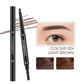 Double-Headed Waterproof Automatically Rotate Eyebrow Pencil in Light Brown - Teleplus waterproof automatically rotate