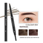 Double-Headed Waterproof Automatically Rotate Eyebrow Pencil in Light Brown - Teleplus waterproof automatically rotate
