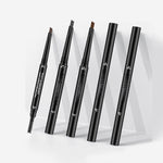 Double-Headed Waterproof Automatically Rotate Eyebrow Pencil in Light Brown - Teleplus waterproof automatically rotate