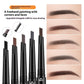 Double-Headed Waterproof Automatically Rotate Eyebrow Pencil in Light Brown - Teleplus waterproof automatically rotate