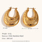 Double-layer Beat Pattern Glossy Water Drop Oval Earrings - Dazzle Your Ears with Trendy Double-Layer Drops