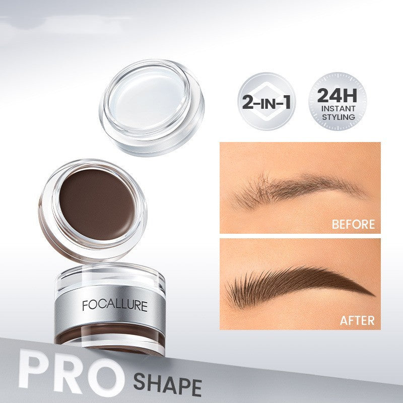 Double Layer Brow Cream and Eyebrow Dye Kit for Universal Skin - double layer brow cream eyebrow soap