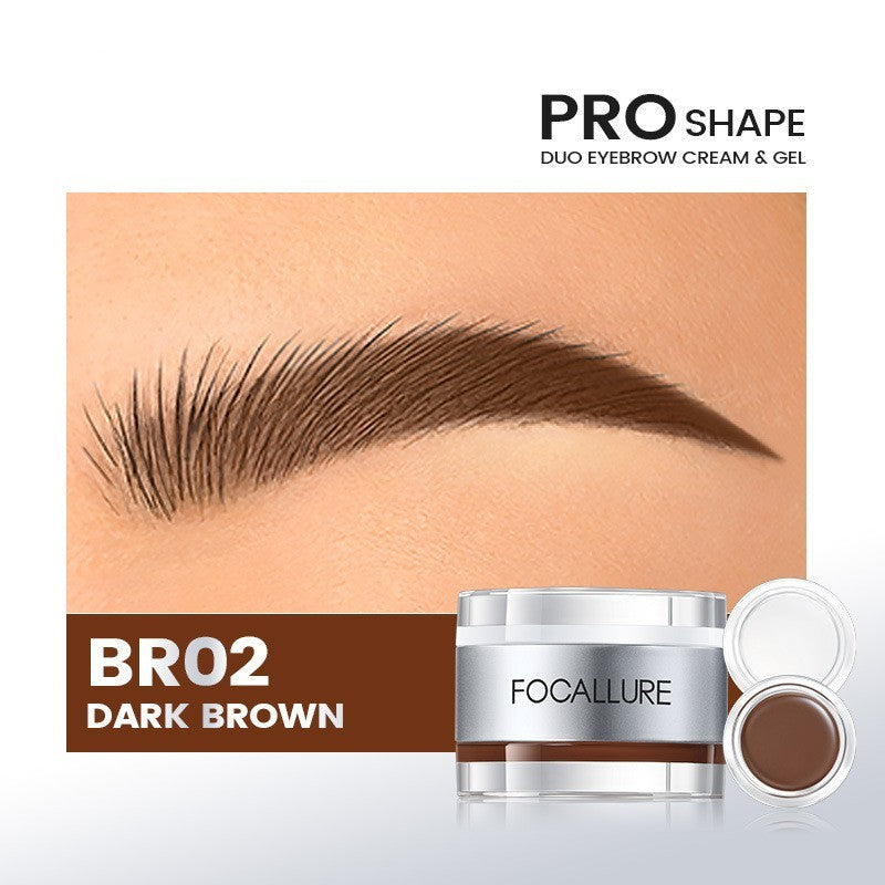 Double Layer Brow Cream and Eyebrow Dye Kit for Universal Skin - double layer brow cream eyebrow soap