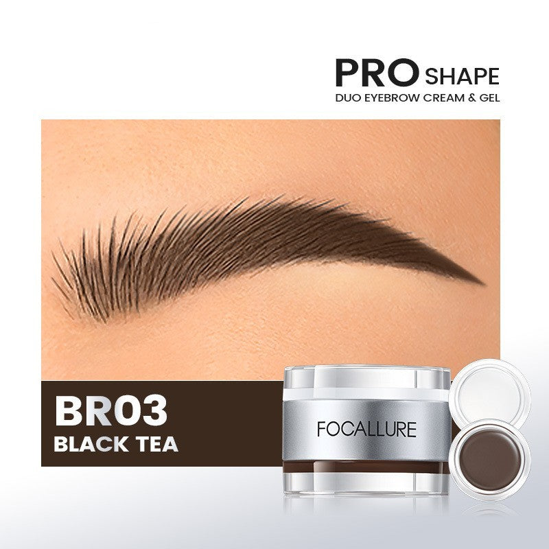 Double Layer Brow Cream and Eyebrow Dye Kit for Universal Skin - double layer brow cream eyebrow soap